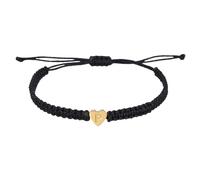 PATIKIL Heart Initial Bracelets for Men, Adjustable Handmade Rope Braided Initial String Bracelets for Women Men Matching Couple Gifts Friendship(Black, P)