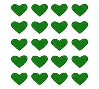 PATIKIL Heart Iron-on Patches, 20 Pcs Sew on Heart Embroidered Patches Appliques Embellishments for Clothing Jackets Hat Backpack Repairing Decorations, Green, 1" x 0.8"