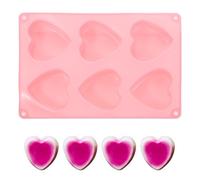 PATIKIL Heart Shaped Silicone Mould, 3D Love Heart Chocolate Mould Non-Stick Silicone Valentines Moulds for Baking, DIY, Craft, Lover Cake Candy, Handmade Soap(Pink)