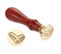 PATIKIL Heart Wax Seal Stamp, Sealing Wax Stamp Classic Retro Removable Brass Head Wooden Handle for Envelope Invitation Cards, Brown