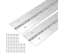 PATIKIL Heavy Duty Piano Hinge 750 x 50.8 x 1.2 Mm, 2 Pack 304 Stainless Steel Continuous Hinge for Piano, Cabinet Door, Wooden Box, Folding Table, Silver