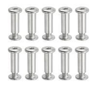 PATIKIL Hex Chicago Screws, 20 Set Binding Screw Posts M6 x 20 mm Connecting Hex Drive Socket Cap Bolt Nuts for Scrapbook Leather Belt Album Photo Furniture Repair, Silver