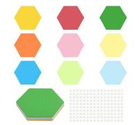 PATIKIL Hexagon Cutouts, 144 Pack Paper Hexagon, Colorful Hex Cutout for Classroom Decoration DIY Craft Project, Assorted Color