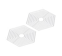 PATIKIL Hexagon Die Cuts Shapes 2 Pcs Metal Stencils Background Dies Clearance Scrapbooking Die-Cuts for Paper Crafting, Card Making, Scrapbooking and Embossing, 4.6 x 4