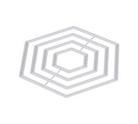 PATIKIL Hexagon Die Cuts Shapes Metal Stencils Background Dies Clearance Scrapbooking Die-Cuts for Paper Crafting, Card Making, Scrapbooking and Embossing, 5.7 x 4.4