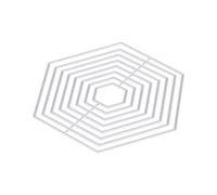 PATIKIL Hexagon Die Cuts Shapes Metal Stencils Background Dies Clearance Scrapbooking Die-Cuts for Paper Crafting, Card Making, Scrapbooking and Embossing, 4.6 x 4
