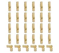 PATIKIL Hidden Brass Barrel Hinges 0.6"x0.16", 30 Pcs Invisible Hinges Folding Support Concealed Cylinder Hinge for DIY Jewelry Cabinet Door Wooden Box, Gold