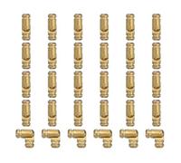 PATIKIL Hidden Brass Barrel Hinges 0.6"x0.2", 30 Pcs Invisible Hinges Folding Support Concealed Cylinder Hinge for DIY Jewelry Cabinet Door Wooden Box, Gold