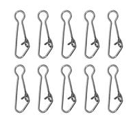 PATIKIL High Strength Fishing Snaps, 100 Pack 24 Lbs Stainless Steel Line Pin Connector Swivels Clips Quick Change for Fishing Lures Freshwater Saltwater, Black