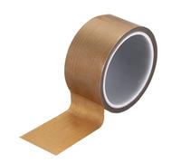 PATIKIL High Temperature PTFE Tape 2 Inch x 33 Feet, PTFE Coated Fiberglass Adhesive Tape for Vacuum Sealer Machines Hand-Impulse Sealers Insulation, Brown