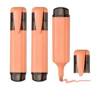 PATIKIL Highlighter Pen, 3 Pack Water Based Broad Tip Writing Marker Pens Cute Pastel Colored Highlighter Studying Supplies for Office Home Daily Use, Orange