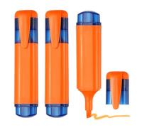 PATIKIL Highlighter Pen, 3 Pack Water Based Broad Tip Writing Marker Pens Cute Pastel Colored Highlighter Studying Supplies for Office Home Daily Use, Light Orange