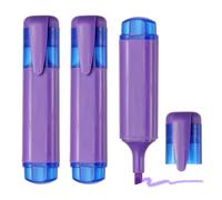 PATIKIL Highlighter Pen, 3 Pack Water Based Broad Tip Writing Marker Pens Cute Pastel Colored Highlighter Studying Supplies for Office Home Daily Use, Light Purple