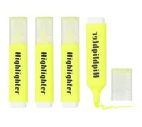 PATIKIL Highlighter Pen, 4 Pack Water Based Broad Tip Writing Marker Pens Cute Pastel Colored Highlighter Studying Supplies for Office Home Daily Use, H5821 Yellow