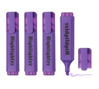 PATIKIL Highlighter Pen, 4 Pack Water Based Broad Tip Writing Marker Pens Cute Pastel Colored Highlighter Studying Supplies for Office Home Daily Use, H5713 Purple