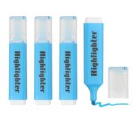 PATIKIL Highlighter Pen, 4 Pack Water Based Broad Tip Writing Marker Pens Cute Pastel Colored Highlighter Studying Supplies for Office Home Daily Use, H5821 Blue