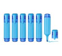 PATIKIL Highlighter Pen, 6 Pack Water Based Broad Tip Writing Marker Pens Cute Pastel Colored Highlighter Studying Supplies for Office Home Daily Use, Light Blue