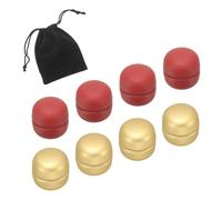 PATIKIL Hijab Magnetic Pins with Storage Bag, 4 Pair No-Snag Strongest Commercial Strength Buttons Multi-Use Pinless Magnetic Scarf Clip for Women Clothing Curtain, Red, Champagne