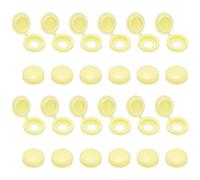 PATIKIL Hinged Screw Cover Caps, 100Pcs Plastic Screw Cap Fold Snap Covers Washer Flip for Covering Screw Heads Protection Decorative, Beige