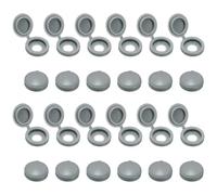 PATIKIL Hinged Screw Cover Caps, 100Pcs Plastic Screw Cap Fold Snap Covers Washer Flip for Covering Screw Heads Protection Decorative, Light Gray