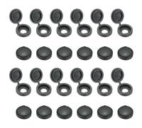 PATIKIL Hinged Screw Cover Caps, 100Pcs Plastic Screw Cap Fold Snap Covers Washer Flip for Covering Screw Heads Protection Decorative, Dark Gray