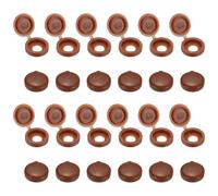 PATIKIL Hinged Screw Cover Caps, 100Pcs Plastic Screw Cap Fold Snap Covers Washer Flip for Covering Screw Heads Protection Decorative, Red-Brown