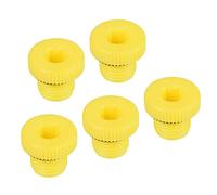 PATIKIL Hold Plugs M10x1, 5 Pack PP Plastic Male Threaded Hex Socket Sealing Screw End Cap, Yellow