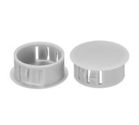 PATIKIL Hole Plugs Plastic, 50 Pcs 22mm(7/8") Screw Bumper Hole Plug Flush Snap Type Round Hole Cover Caps for Round Holes Cabinet Furniture Kitchen, Grey