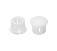 PATIKIL Hole Plugs Plastic, 50 Pcs 8mm(5/16") Screw Bumper Hole Plug Flush Snap Type Round Hole Cover Caps for Round Holes Cabinet Furniture Kitchen, White