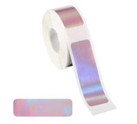 PATIKIL Holographic Thermal Label Stickers, 1.6x0.5 Holographic Thermal Label Self Adhesive Print Paper Refill 160 Tape/Roll for Name Tag Barcode Address, Light Pink