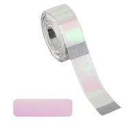 PATIKIL Holographic Thermal Label Stickers, 1.6x0.5 Holographic Thermal Label Self Adhesive Print Paper Refill 160 Tape/Roll for Name Tag Barcode Address, Translucent Pink-Yellow