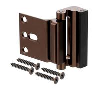 PATIKIL Home Security Door Lock, 3" Stop Door Reinforcement Lock Withstand 800 Lbs High-Security Aluminum Door Latch Stopper with Screws for Home Safety Privacy, Brown