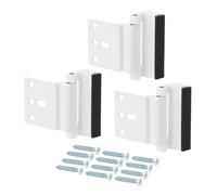 PATIKIL Home Security Door Lock, 3" Stop Door Reinforcement Lock Withstand 800 Lbs High-Security Aluminum Door Latch Stopper with Screws for Home Safety Privacy, White