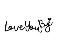 PATIKIL Home Wall Decor Letter Signs, 3D Self-Adhesive Love You Bye Wood Sign with Comma and Heart Boho Art Alphabet for Wall, Door, Living Room, Farmhouse DIY Home Office Decor, Black