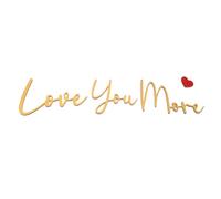 PATIKIL Home Wall Decor Letter Signs, 3D Self-Adhesive Love You More with Love Boho Art Alphabet for Wall, Door, Living Room, Farmhouse DIY Home Decor, Gold