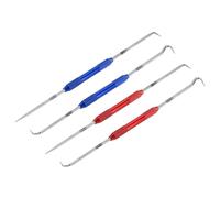 PATIKIL Hook and Pick Tool Set, 2pcs Straight 90 Degree Tip 2pcs 45 Degree Tip Full Hook Double Pointed Scriber for Removing Precision Oil Seal Gasket