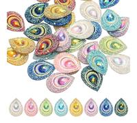 PATIKIL Horse Eye Rhinestones, 18x25mm 60 Pcs Tear Drop Sew on Rhinestones Peacock Eye Flatback Water Resin Gems for DIY Crafting Decor Clothe Shoes Bags Dress, Mixed Colors