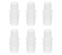 PATIKIL Hose Barb Reducer, 6 Pcs 3/4" to 5/8" Hose ID Connectors Joint Plastic Pipe Fitting Splicer Mender Union Adapter for Air Water Fuel Gas Aquarium, White