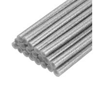 PATIKIL Hot Glue Sticks for Glue Gun, 20 Pcs Colored Hot Melt Adhesive Bulk Sticks for DIY Craft Projects Art Decoration Home Repairs, Silver (7mm x 200mm)