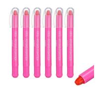 PATIKIL Hot Pink Gel Highlighters, 6 Pack Gel High Lighters No Bleeds Highliters Pens Wax Crayon Neon Clear View Bright Marker Pen Twist Up Stick Cute for Books Office Adults