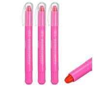 PATIKIL Hot Pink Highlighters, 3 Pack Gel High Lighters No Bleeds Highliters Pens Wax Crayon Neon Clear View Bright Marker Pen Twist Up Stick Cute for Books Office Adults