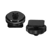 PATIKIL Hot Shoe Adapter 1/4" Male, 2 Pcs Hot Shoe Mount Adapter Camera Mount Screw Camera Video Light Converter for Microphone Holder Accessories 0.59x0.91x0.91 Inch