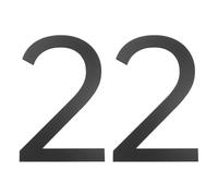 PATIKIL House Numbers, 2 Pcs 2 Inch Self-adhesive Acrylic Modern House Number for Outside Address Mailbox Door Farm House Office Apartments Hotel Room, Black (2)