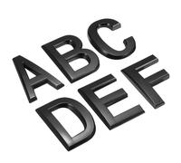 PATIKIL House Numbers 3D Mailbox Letter A-F for Outside, 12Pcs Door Address Numbers Letter Self Adhesive for House, Apartment Office, Hotel Room, Mailbox Sign, Black