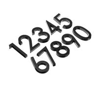 PATIKIL House Numbers 3D Mailbox Numbers 0-9 for Outside, 10Pcs Large Door Address Numbers Letter Self Adhesive for House, Apartment Office, Hotel Room, Mailbox Sign, Black