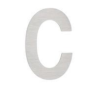 PATIKIL House Numbers for Outside, Letter C Silver Stainless Steel Self Adhesive Modern Mailbox Address Door Numbers for Outdoor House Residential Mailboxes 1.97x1.38 Inch