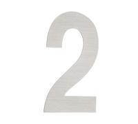 PATIKIL House Numbers for Outside, Number 2 Silver Stainless Steel Self Adhesive Modern Mailbox Address Door Numbers for Outdoor House Residential Mailboxes 1.97x1.14 Inch
