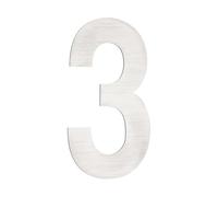PATIKIL House Numbers for Outside, Number 3 Silver Stainless Steel Self Adhesive Modern Mailbox Address Door Numbers for Outdoor House Residential Mailboxes 3.54x1.97 Inch