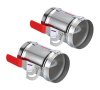 PATIKIL HVAC Duct Manual Volume Backdraft Damper, 4 Inch, 2 Pcs Airflow Ducting Branch Vent Damper Air Control Valve, Adjustment Handle Stainless Steel, for HVAC