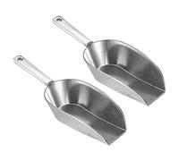 PATIKIL Ice Scoops, 2 Pack Aluminum 7.09" Small Ice Maker Flour Cereal Sugar Utility Shovel for Kitchen Bar Party, Silver Tone